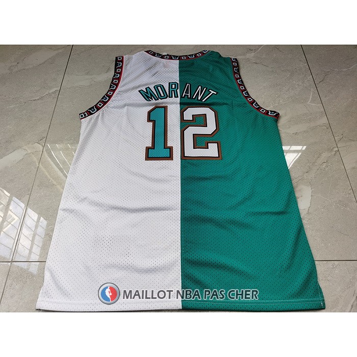 Maillot Memphis Grizzlies Ja Morant NO 12 Split Edition Vert Blanc